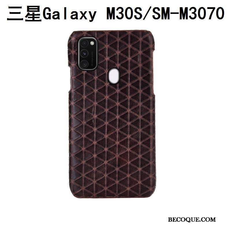 Samsung Galaxy M30s Personnalisé Cuir Véritable Couvercle Arrière Coque Mode Protection