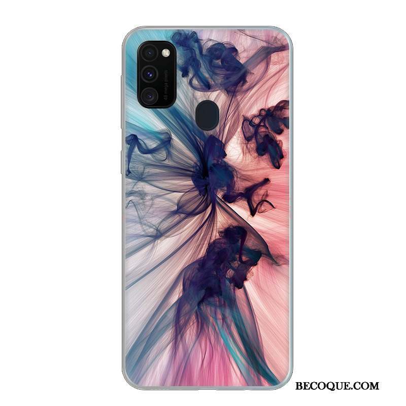 Samsung Galaxy M30s Protection Coque De Téléphone Petit Bleu Tendance Frais