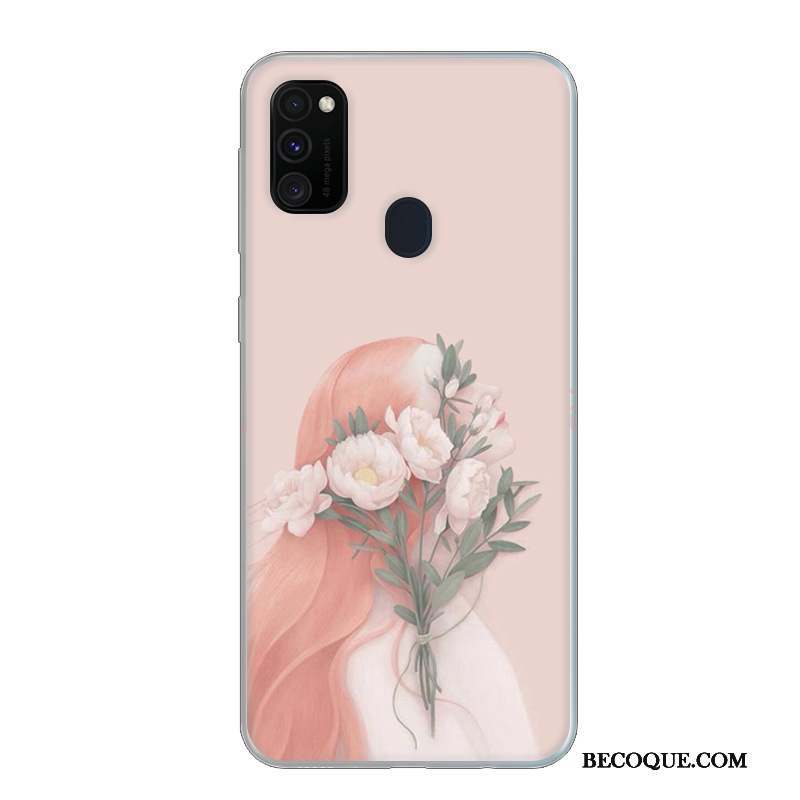 Samsung Galaxy M30s Protection Coque De Téléphone Petit Bleu Tendance Frais