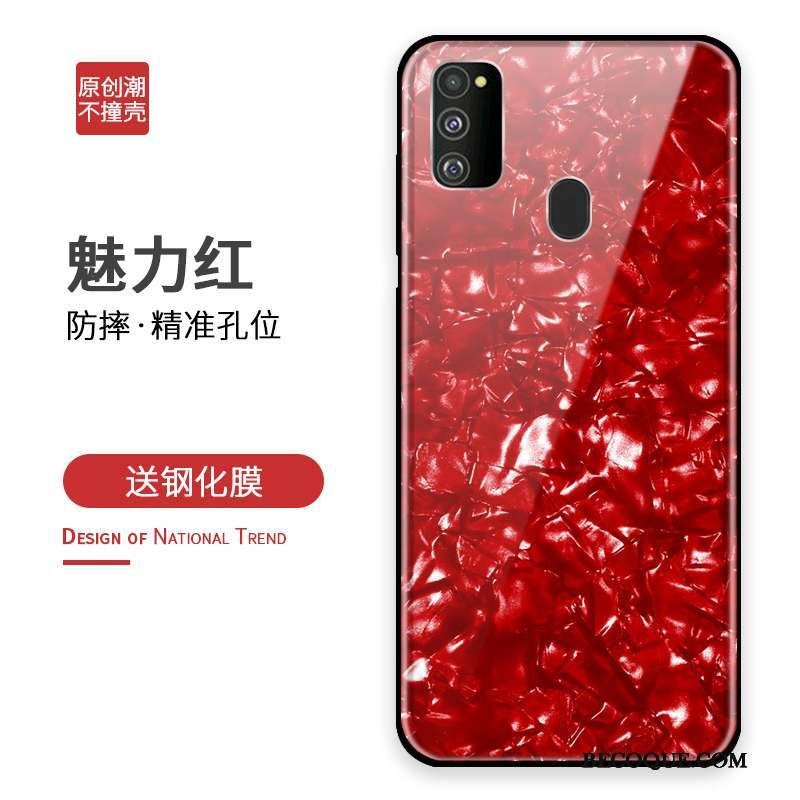 Samsung Galaxy M30s Silicone Incassable Tout Compris Coque De Téléphone Verre Argent