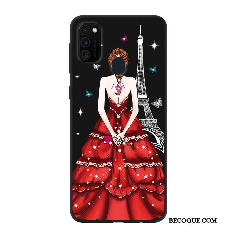 Samsung Galaxy M30s Simple Protection Coque De Téléphone Étui Personnalisé Noir