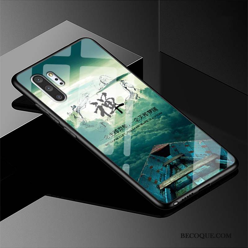 Samsung Galaxy Note 10+ Amoureux Étui Paysage Verre Protection Coque De Téléphone