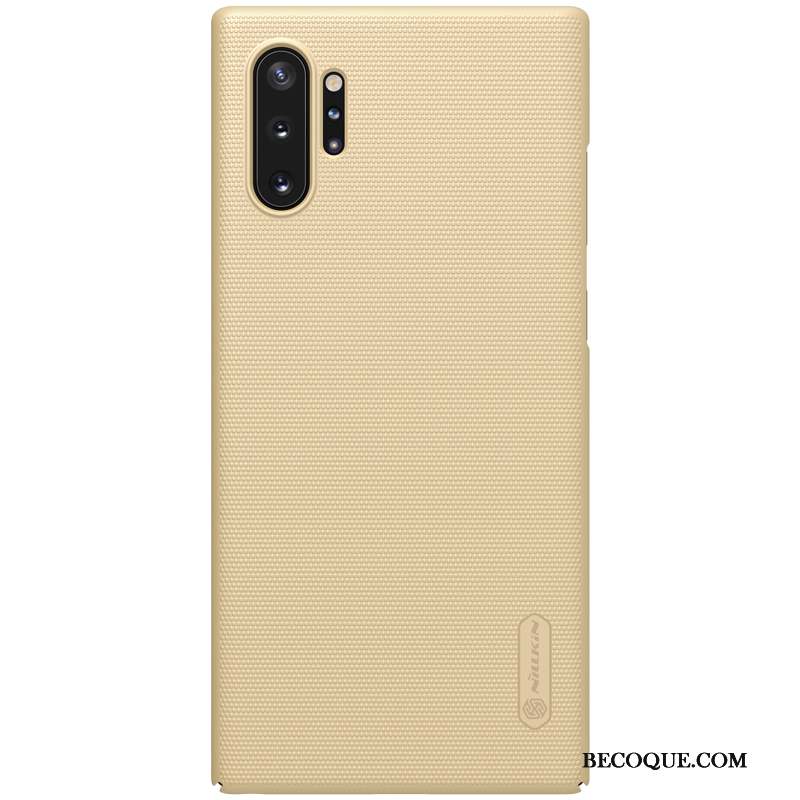 Samsung Galaxy Note 10+ Bleu Délavé En Daim Coque De Téléphone Protection Étui Or