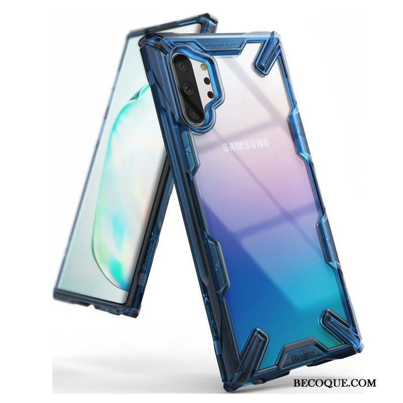 Samsung Galaxy Note 10+ Bleu Incassable Protection Personnalité Coque De Téléphone Étui