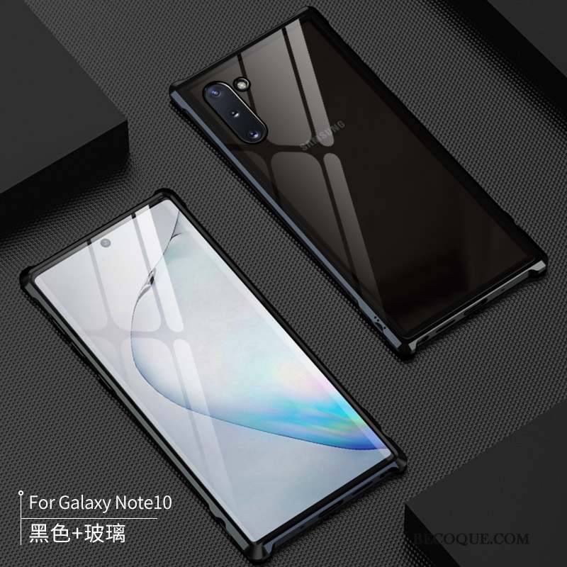 Samsung Galaxy Note 10 Coque Border Métal Marque De Tendance Simple Une Agrafe Nouveau