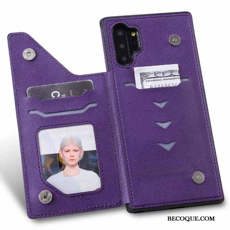 Samsung Galaxy Note 10+ Coque De Téléphone Carte Sac Carte Étui En Cuir Portefeuille