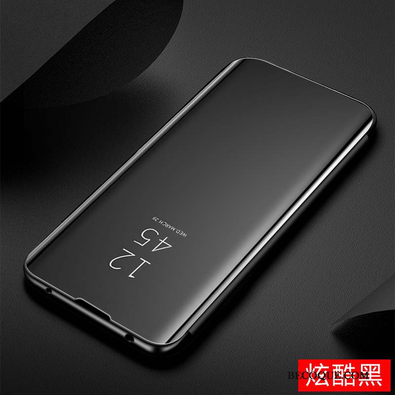 Samsung Galaxy Note 10+ Coque De Téléphone Housse Argent Élégant Miroir Étui En Cuir