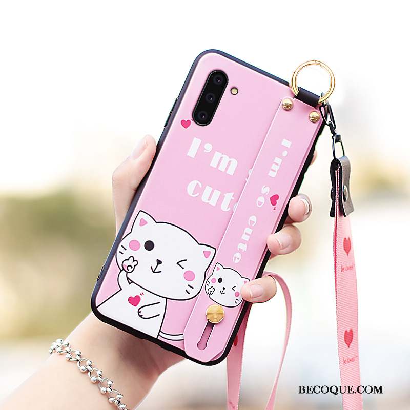 Samsung Galaxy Note 10 Coque Dessin Animé Incassable Créatif Rose Personnalité Charmant