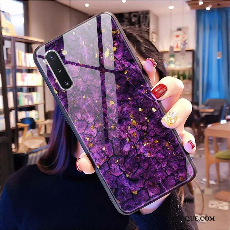 Samsung Galaxy Note 10 Coque Rose Tout Compris Ornements Suspendus Verre Modèle Fleurie Personnalité