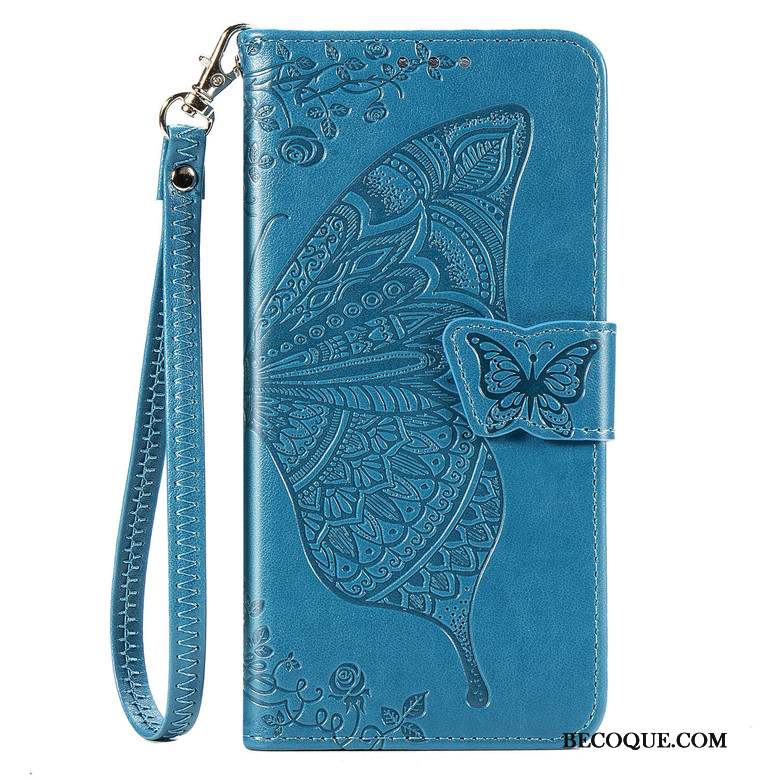 Samsung Galaxy Note 10 Lite Coque Fleur Rose Protection Papillon Clamshell Étui En Cuir