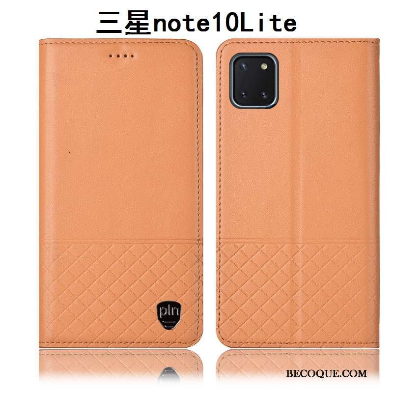 Samsung Galaxy Note 10 Lite Coque Incassable Étui En Cuir Protection Noir Tout Compris Housse