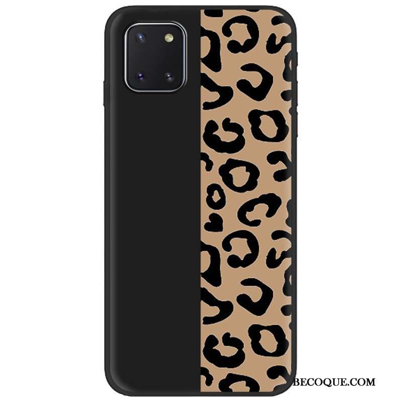 Samsung Galaxy Note 10 Lite Délavé En Daim Fluide Doux Noir Tendance Coque Peinture