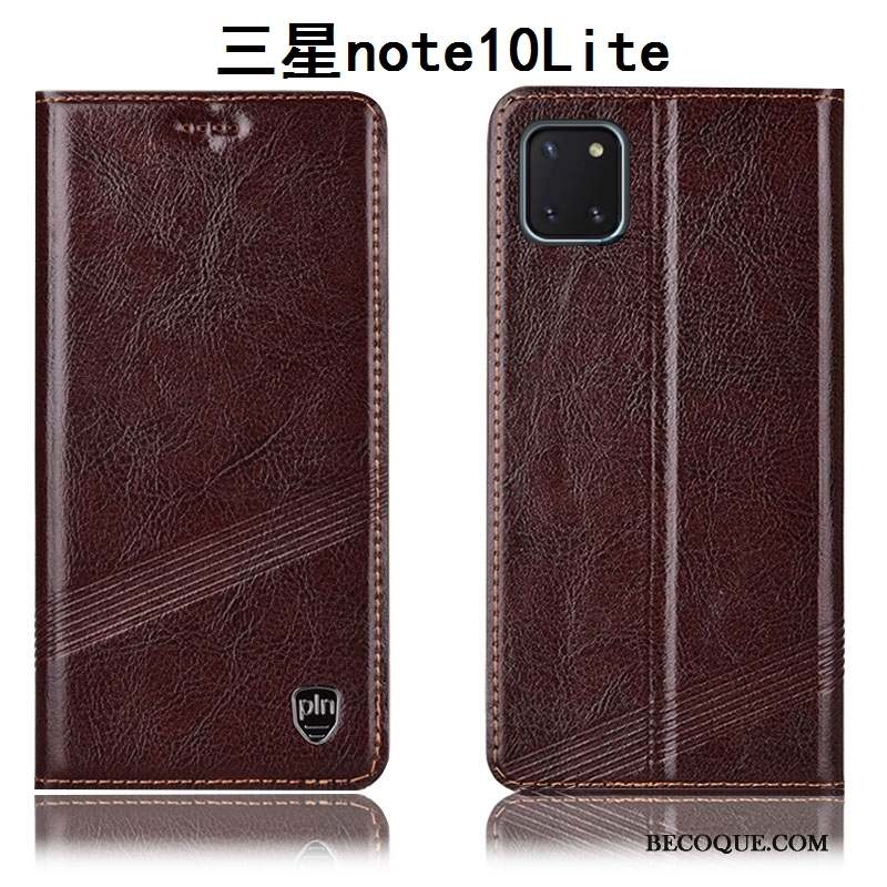 Samsung Galaxy Note 10 Lite Housse Incassable Tout Compris Étui Étui En Cuir Coque De Téléphone