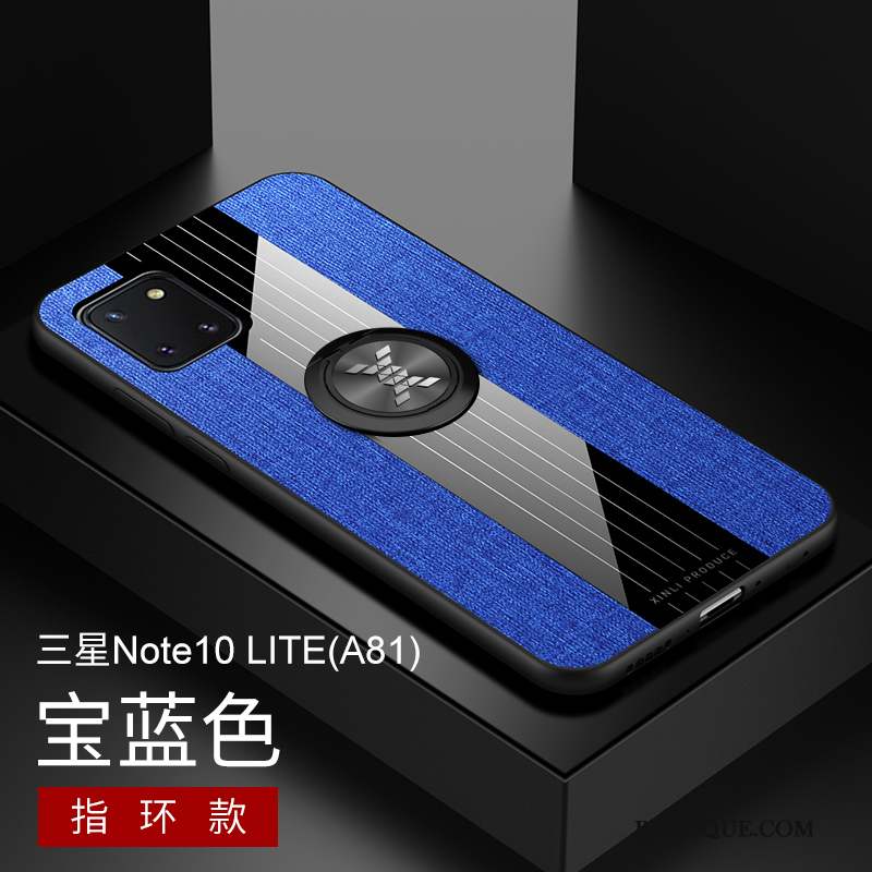 Samsung Galaxy Note 10 Lite Mode Coque De Téléphone Gris Incassable Délavé En Daim Tout Compris