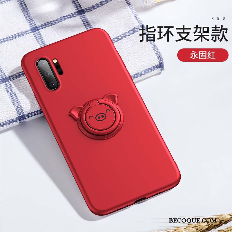 Samsung Galaxy Note 10+ Magnétisme Anneau Tendance Fluide Doux Coque De Téléphone Étui
