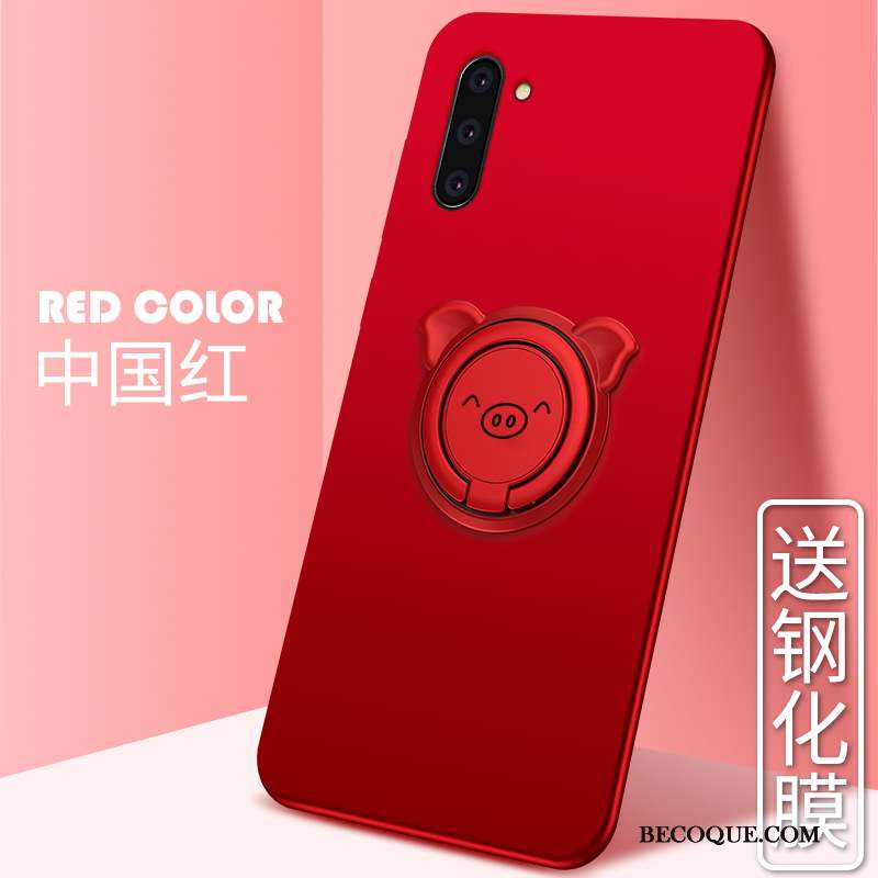 Samsung Galaxy Note 10 Magnétisme Coque De Téléphone Étui À Bord Silicone Rouge