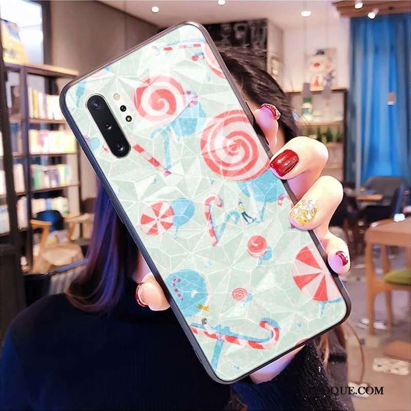 Samsung Galaxy Note 10+ Modèle Fleurie Tout Compris Petit Rose Frais Coque De Téléphone