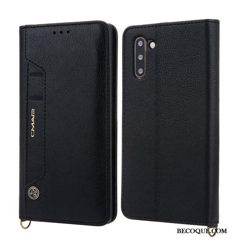 Samsung Galaxy Note 10 Protection Coque De Téléphone Bleu Étui En Cuir