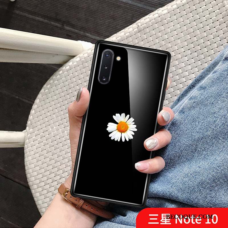 Samsung Galaxy Note 10 Protection Coque De Téléphone Petite Marguerite Verre Étui Style Chinois