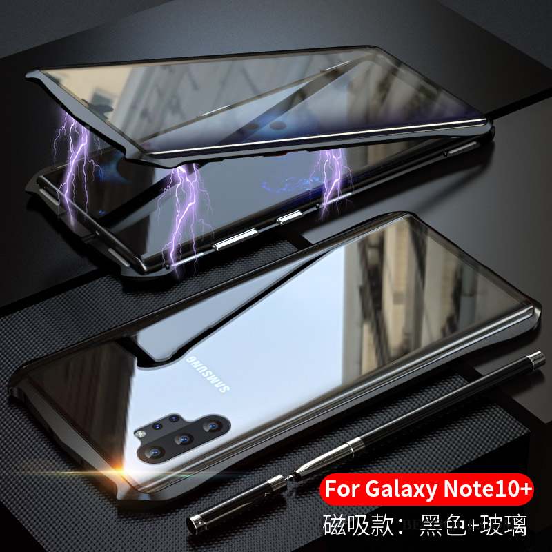 Samsung Galaxy Note 10+ Reversible Coque De Téléphone Rouge Verre Border Étui