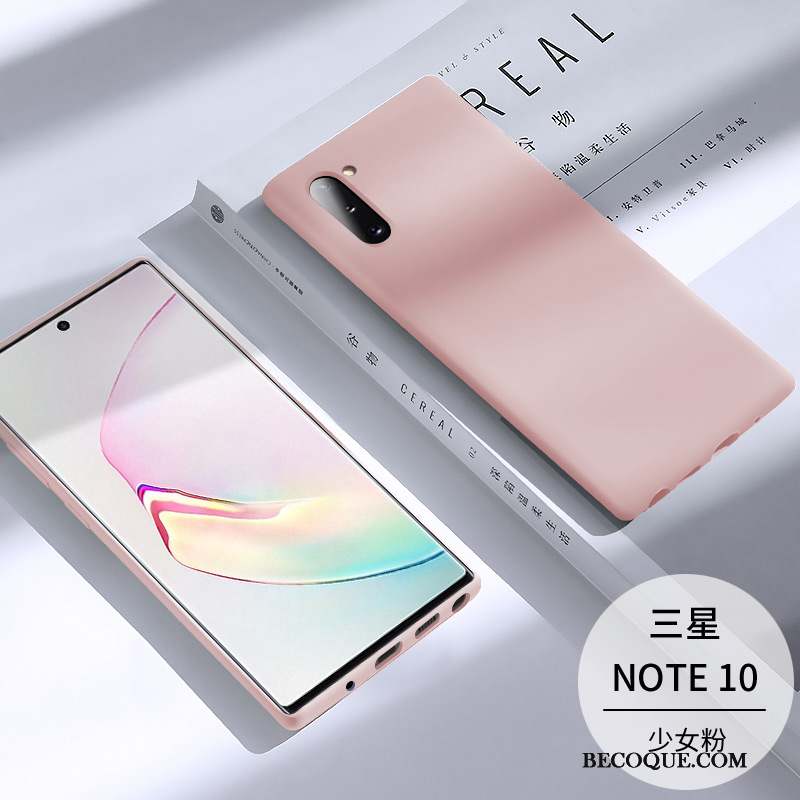 Samsung Galaxy Note 10 Tout Compris Fluide Doux Coque De Téléphone Protection Très Mince Net Rouge