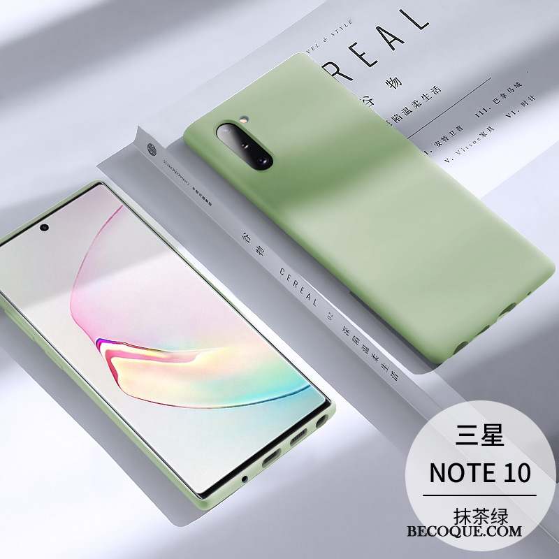 Samsung Galaxy Note 10 Tout Compris Fluide Doux Coque De Téléphone Protection Très Mince Net Rouge