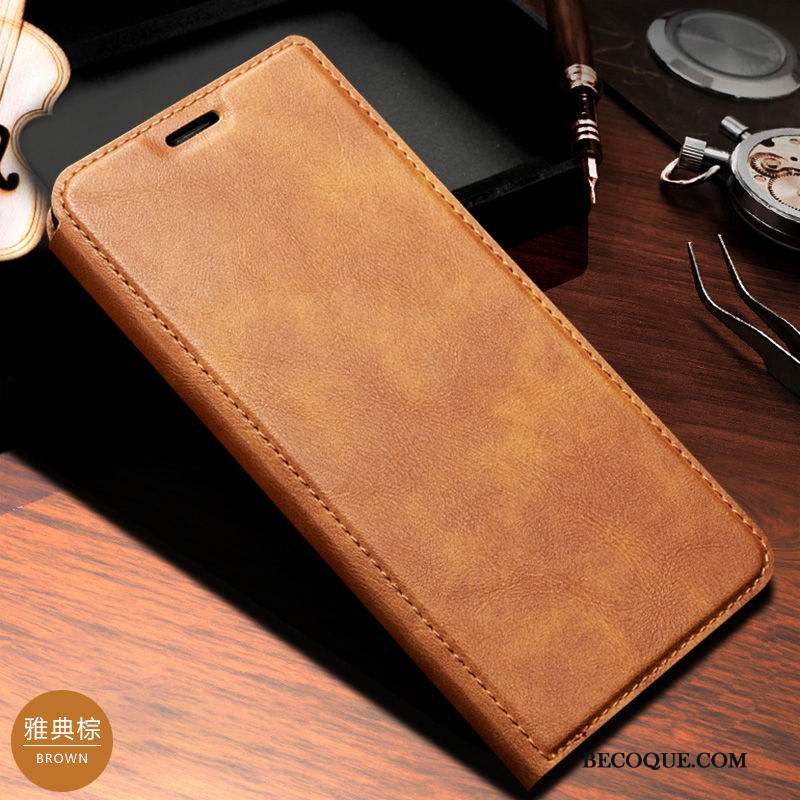 Samsung Galaxy Note 10 Étui En Cuir Cuir Véritable Housse Incassable Coque De Téléphone Protection