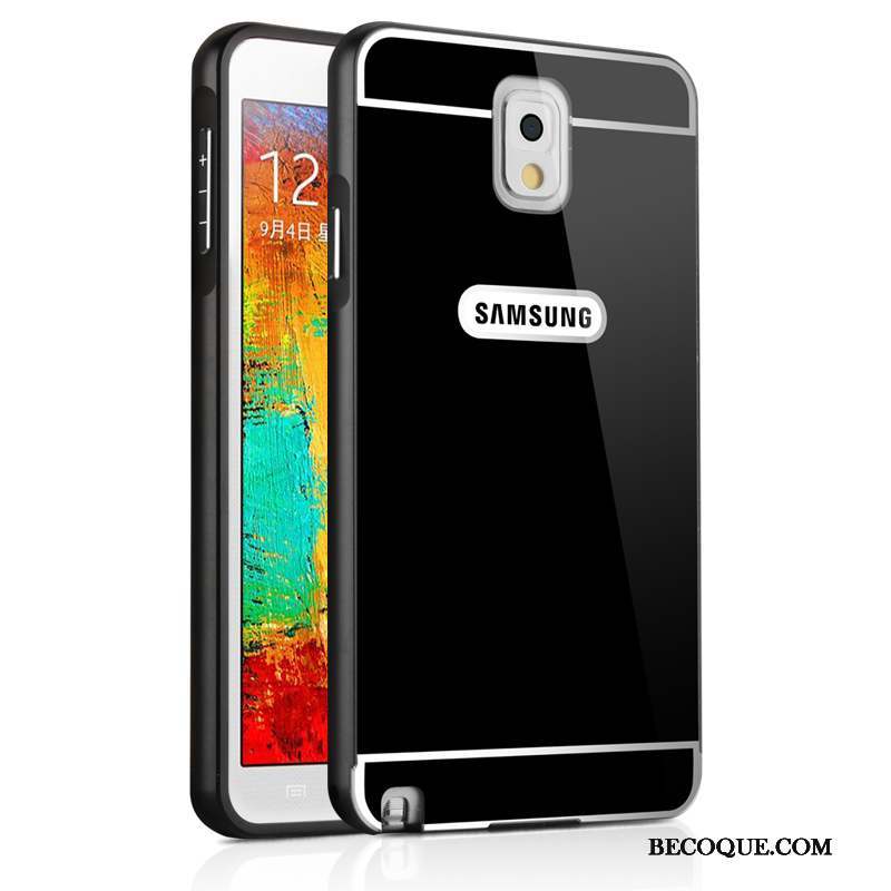 Samsung Galaxy Note 3 Coque Argent Protection Miroir Nouveau Étui