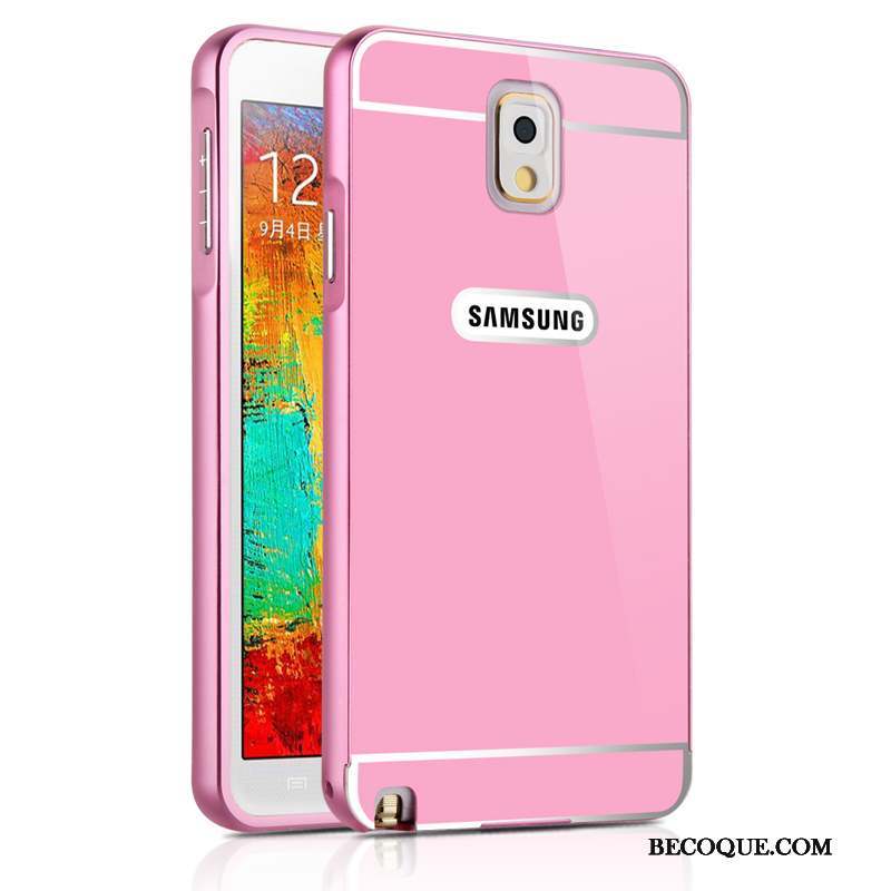 Samsung Galaxy Note 3 Coque Argent Protection Miroir Nouveau Étui