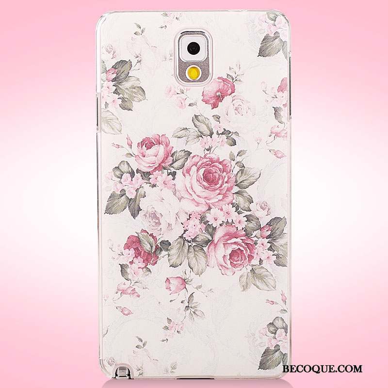 Samsung Galaxy Note 3 Coque De Téléphone Incassable Étui Peinture Protection Fleurs