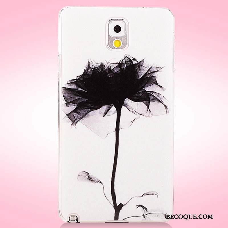 Samsung Galaxy Note 3 Coque De Téléphone Incassable Étui Peinture Protection Fleurs