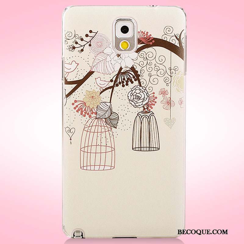 Samsung Galaxy Note 3 Coque De Téléphone Incassable Étui Peinture Protection Fleurs
