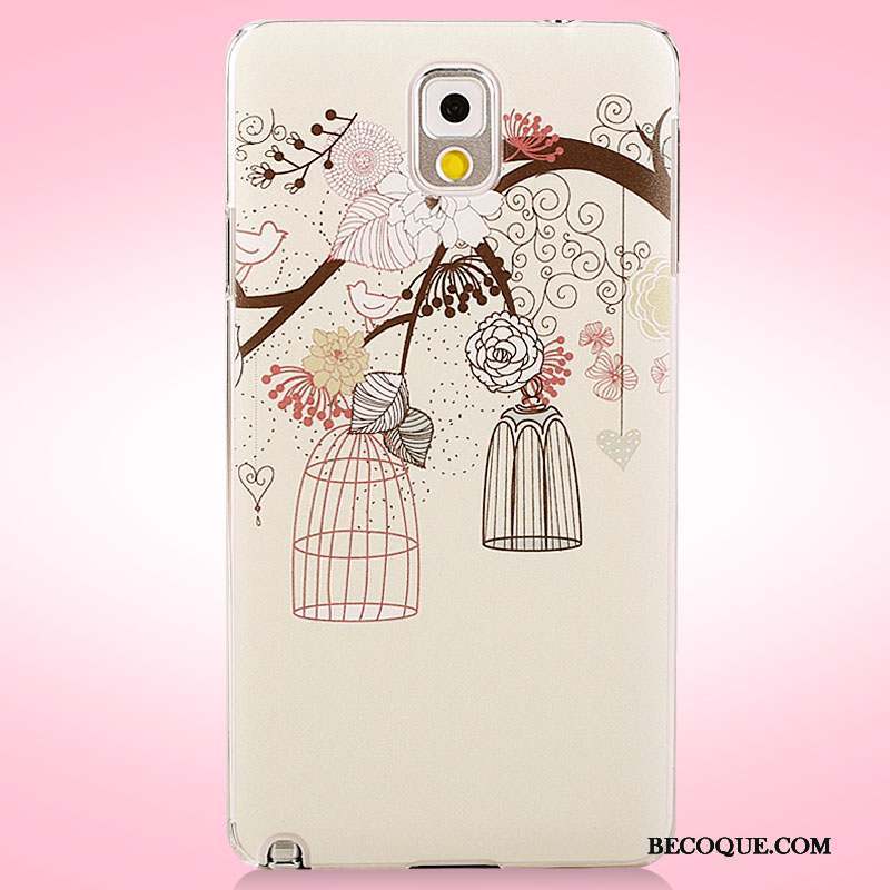 Samsung Galaxy Note 3 Coque De Téléphone Incassable Étui Peinture Protection Fleurs