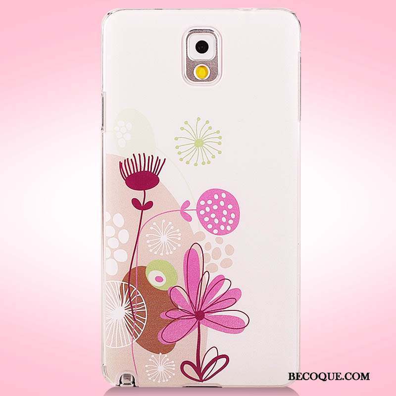 Samsung Galaxy Note 3 Coque De Téléphone Incassable Étui Peinture Protection Fleurs