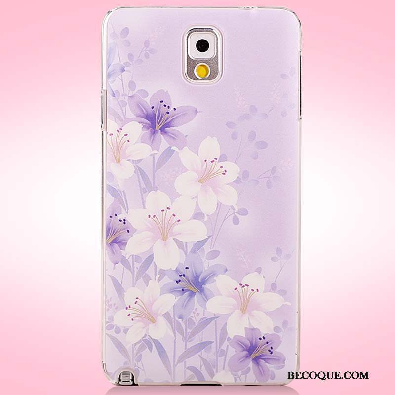 Samsung Galaxy Note 3 Coque De Téléphone Incassable Étui Peinture Protection Fleurs