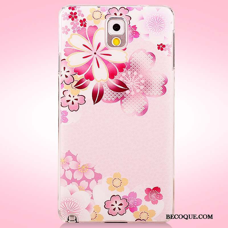 Samsung Galaxy Note 3 Coque De Téléphone Incassable Étui Peinture Protection Fleurs