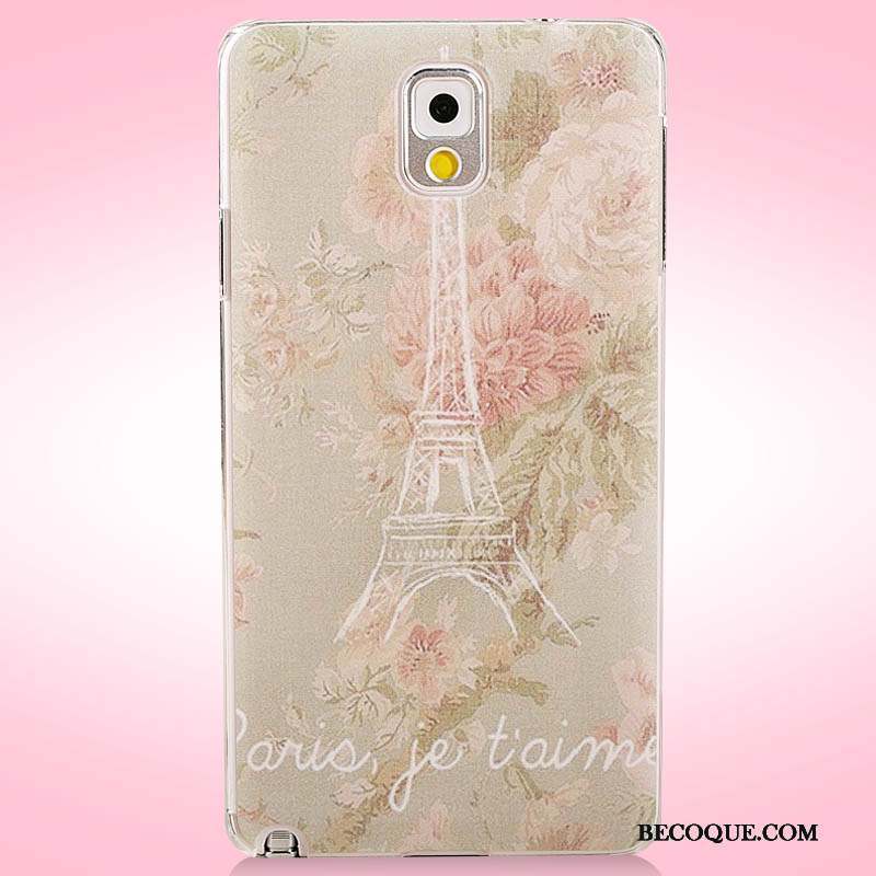 Samsung Galaxy Note 3 Coque De Téléphone Incassable Étui Peinture Protection Fleurs