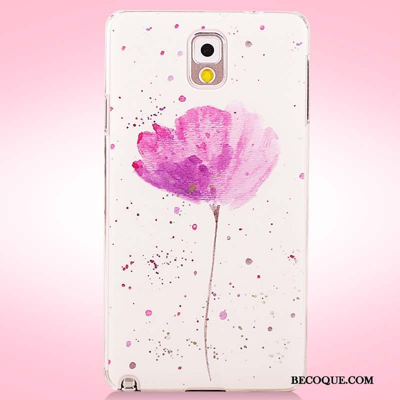 Samsung Galaxy Note 3 Coque De Téléphone Incassable Étui Peinture Protection Fleurs