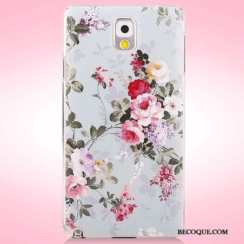 Samsung Galaxy Note 3 Coque De Téléphone Incassable Étui Peinture Protection Fleurs