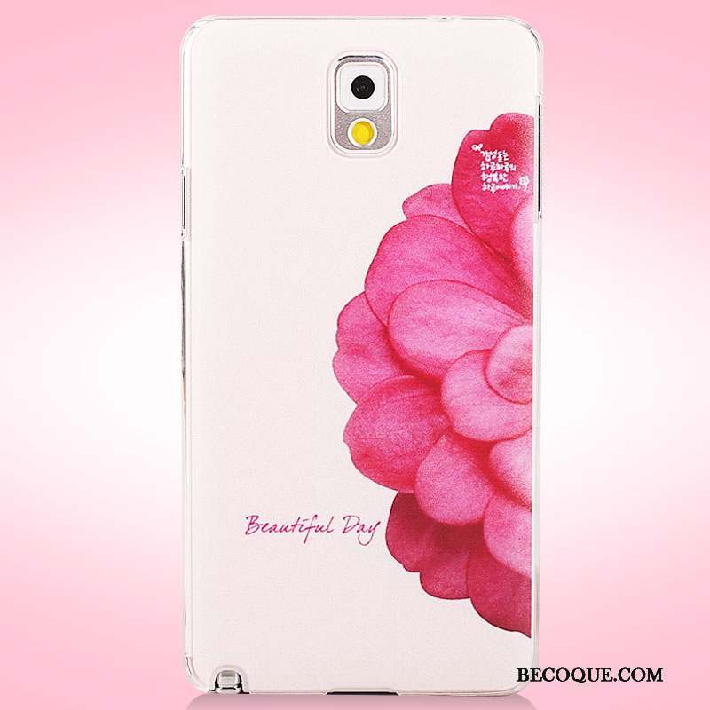 Samsung Galaxy Note 3 Coque De Téléphone Incassable Étui Peinture Protection Fleurs