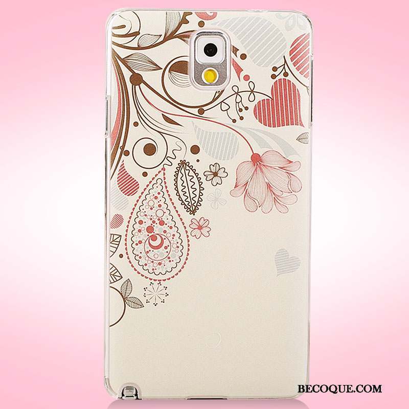 Samsung Galaxy Note 3 Coque De Téléphone Incassable Étui Peinture Protection Fleurs