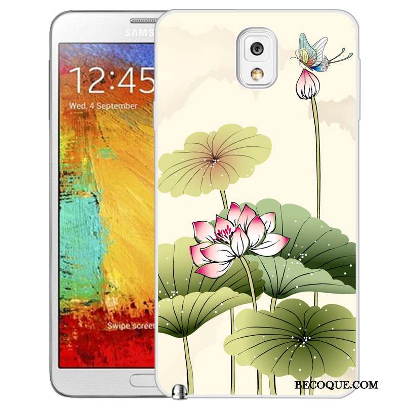 Samsung Galaxy Note 3 Coque De Téléphone Peinture Protection Étui Rose Téléphone Portable