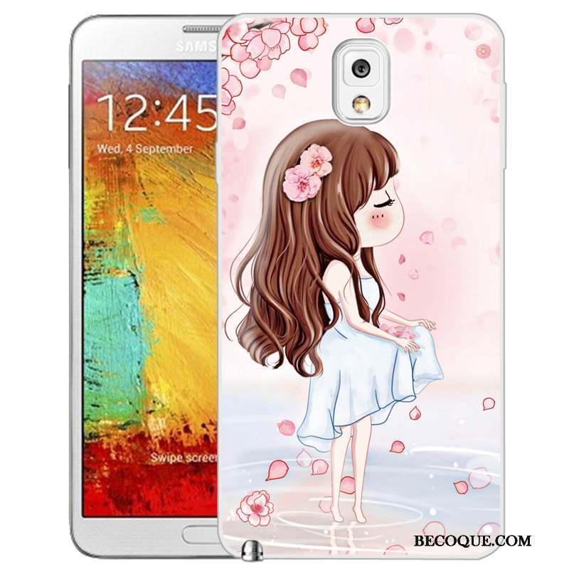 Samsung Galaxy Note 3 Coque De Téléphone Peinture Protection Étui Rose Téléphone Portable