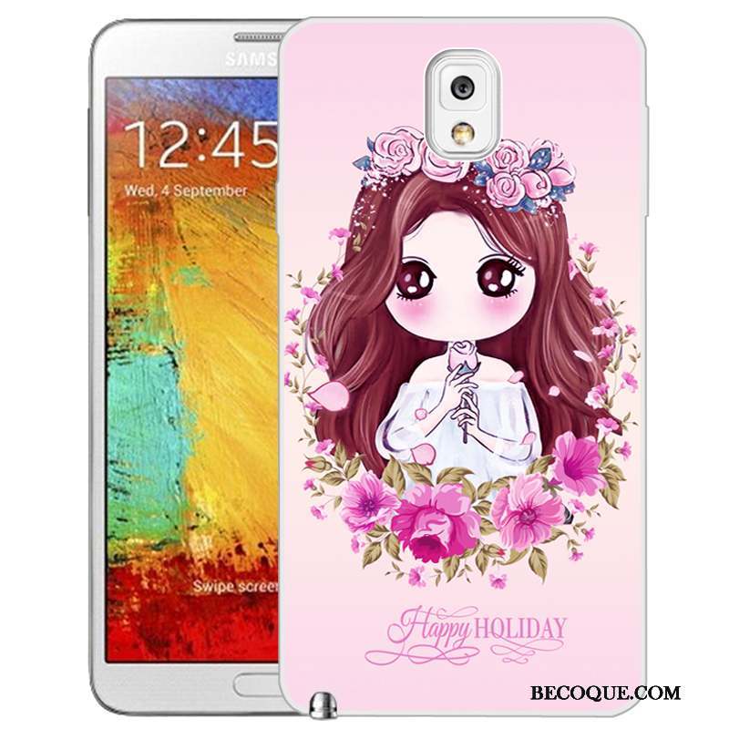 Samsung Galaxy Note 3 Coque De Téléphone Peinture Protection Étui Rose Téléphone Portable