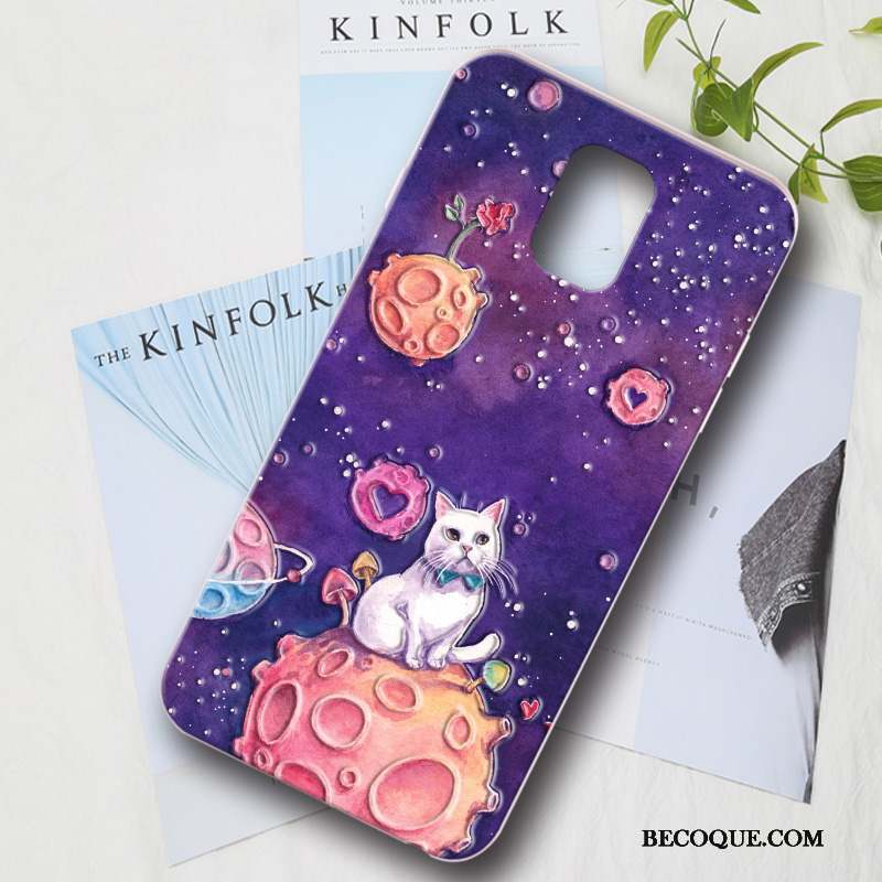 Samsung Galaxy Note 3 Coque Dessin Animé Violet Nouveau Silicone Difficile Créatif