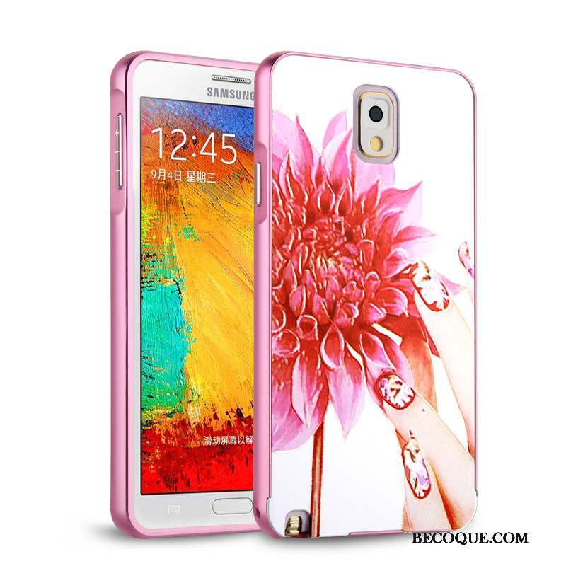 Samsung Galaxy Note 3 Coque Incassable Métal Argent Protection Border Étui