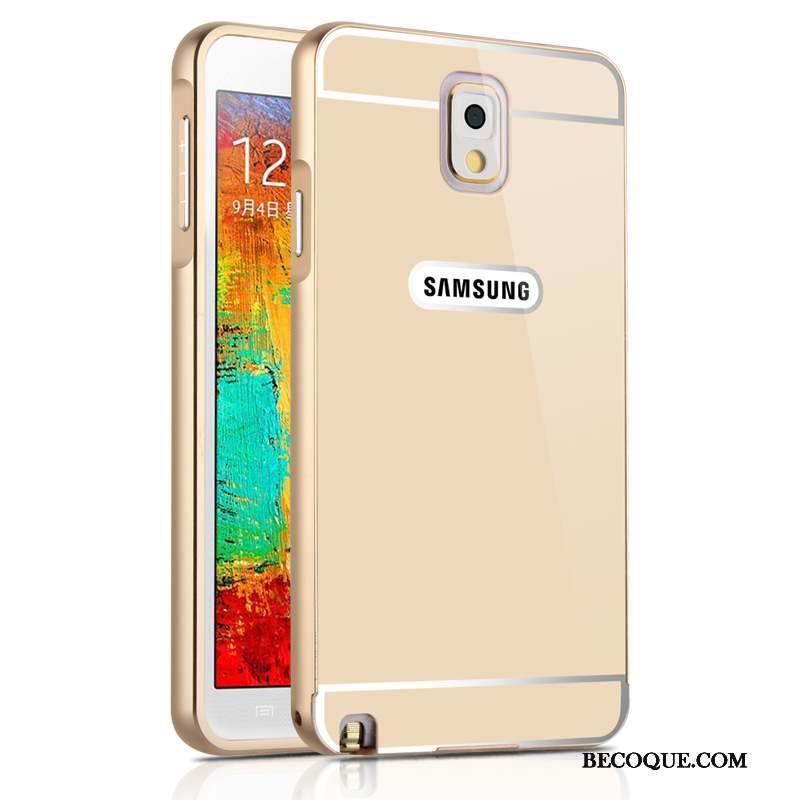 Samsung Galaxy Note 3 Coque Incassable Métal Argent Protection Border Étui