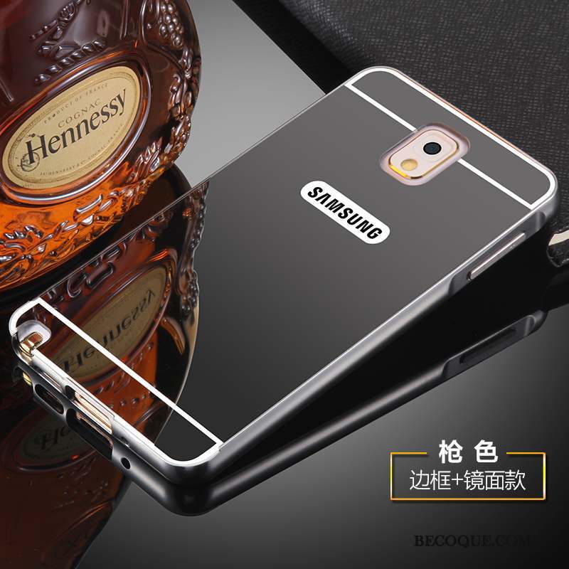 Samsung Galaxy Note 3 Coque Incassable Métal Argent Protection Border Étui