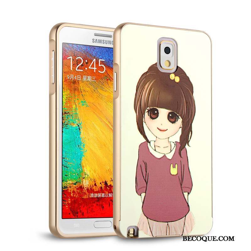 Samsung Galaxy Note 3 Coque Incassable Métal Argent Protection Border Étui