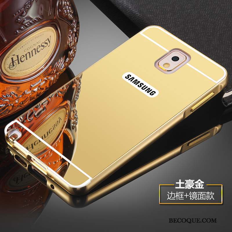 Samsung Galaxy Note 3 Coque Incassable Métal Argent Protection Border Étui